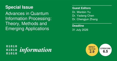 《量子信息處理的最新進(jìn)展 理論、方法與應(yīng)用——MDPI特刊征稿暨南京軟件開(kāi)發(fā)機(jī)遇》